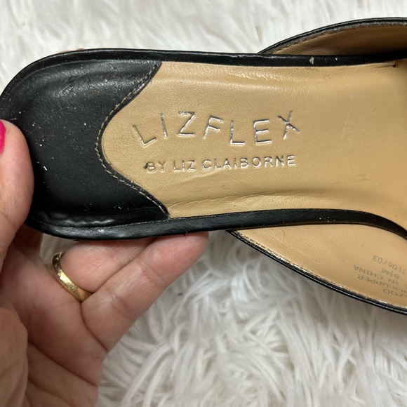 Liz Flex by Liz Claiborne Black Mule Sandals Size 8.5 “Kazoo” - Picture 6 of 10